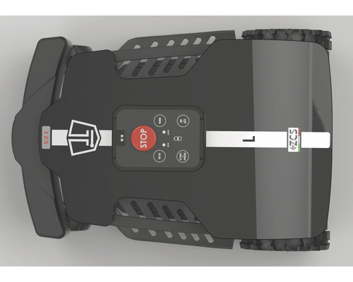 Robot tondeuse vue de dessus