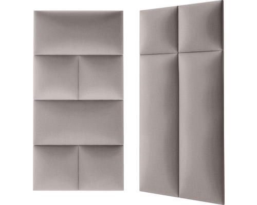 Zwei gepolsterte Wandpaneele in verschiedenen Designs