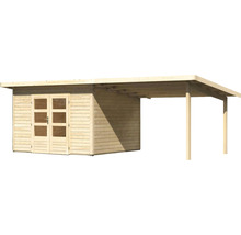 Holzgartenhaus mit Doppeltür und Vordach