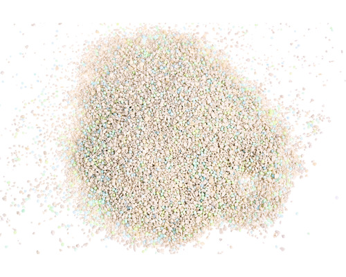 Litière pour chat en bentonite avec des points de couleur