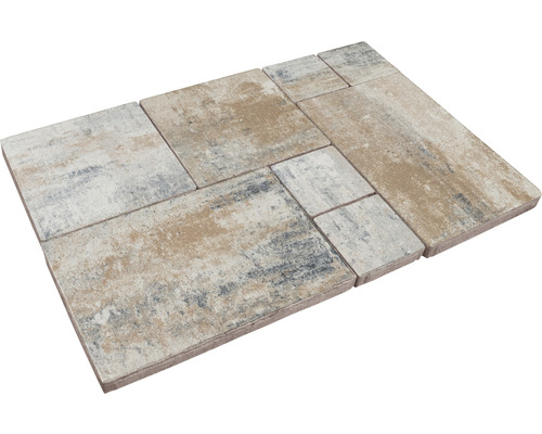 Beton Terrassenplatte iStone Modern Plus muschelkalk Mehrformat Stärke 5 cm Verbundpflastersteine aus Beton