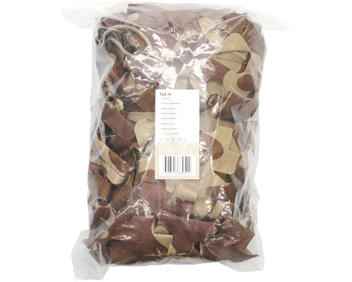 Bâche de filet de camouflage emballée de dimensions 1x5 mètre