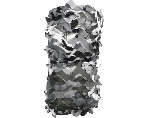 Filet de camouflage enroulé avec motif hivernal