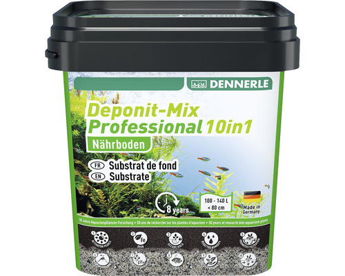 Dennerle Deponit-Mix Professional 10in1 Nährboden im Eimer für Aquarien von 100 bis 140 Liter bis 80 Zentimeter