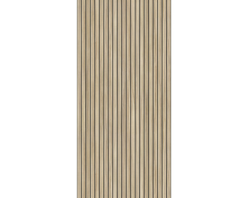 Panneaux en bois avec des lamelles verticales pour la conception des murs et des plafonds