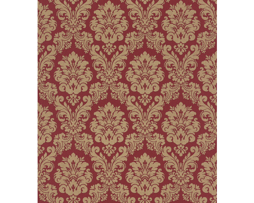 Papier peint intissé 570540 Trianon XIII ornement rouge Papier peint avec motif ornemental aspect damassé