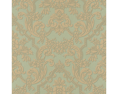 Vliestapete 570632 Trianon XIII Ornament grün Tapete mit floralem Damastmuster