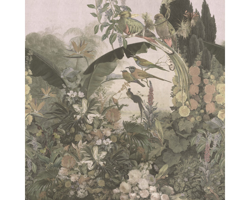 Papier peint panoramique intissé 561357 Barbara Home Collection 3 Botanic vert 6 parties 300 x 300 cm