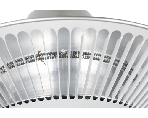 Gros plan des éléments chauffants d''un radiateur de terrasse