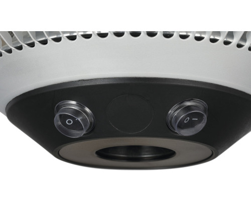 Gros plan de deux interrupteurs sur un ventilateur