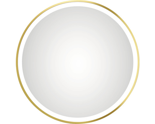 Miroir rond avec cadre doré