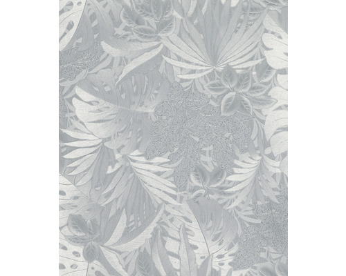 Vliestapete 33301 Botanica Blätter grau silber