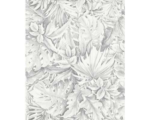 Papier peint intissé 33308 Botanica feuilles gris blanc