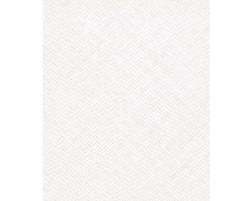 Papier peint intissé 33315 Botanica géométrique aspect bois blanc Papier peint à motif chevrons