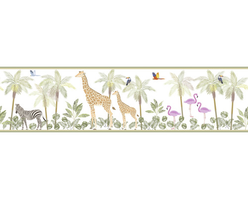 Frise 45881 Kids Walls animaux jungle vert marron 5 m x 26,5 cm