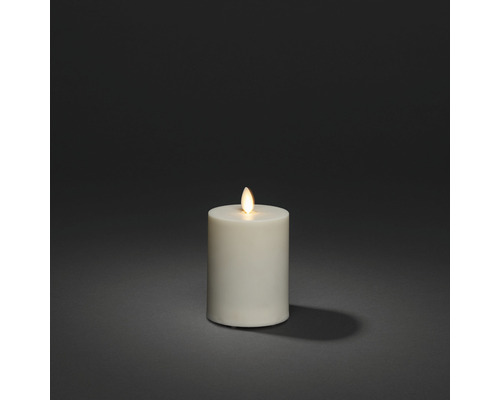 Bougie LED blanc crème Konstsmide h 13 cm couleur d'éclairage blanc chaud avec minuterie et variateur Bougie LED blanc crème Konstsmide h 13 cm couleur d'éclairage blanc chaud avec minuterie et variateur