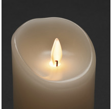 Bougie décorative LED en cire véritable avec flamme scintillante