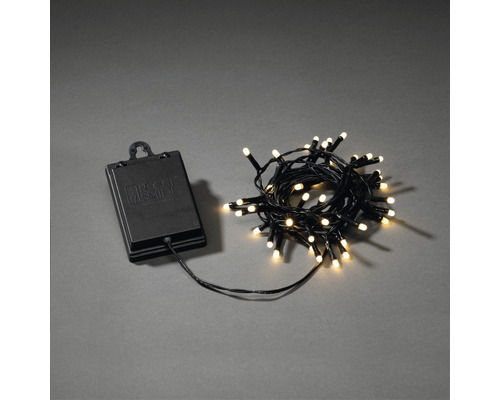 LED Lichterkette Konstsmide 3,9 m 40 LEDs Lichtfarbe warmweiß blinkend dimmbar batteriebetrieben inkl. Timer Batteriebetriebene Lichterkette mit warmweissem Licht