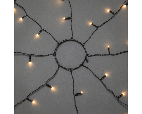 Lichterkette mit ringförmiger Anordnung und warmweissem Licht