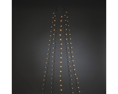 LED Baummantel mit Ring Konstsmide Ø 11 cm 5 Stränge Lichtfarbe bernstein