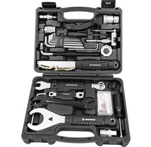 Kit d''outils de vélo dans une mallette en plastique noire