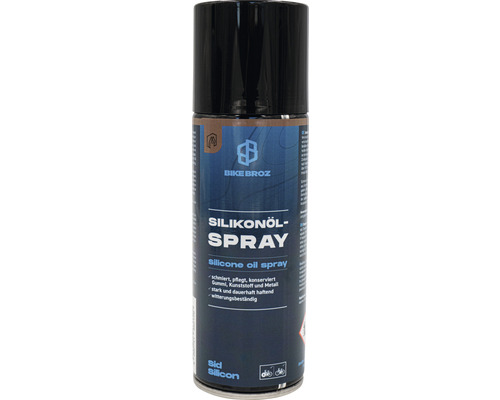 Spray d'huile silicone Bike Broz 200 ml Sid Silicon Bike Broz Huile de silicone en spray pour caoutchouc, plastique et métal