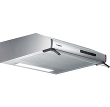 Dunstabzugshaube aus Metall mit Bedienfeld und Bosch Logo