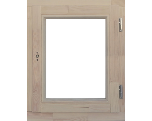 Fenêtre en bois avec ferrures et serrure