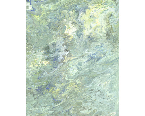 Papier peint panoramique intissé X4-1080 Flow Reflection 4 pces 200 x 250 cm Peinture abstraite avec motifs de peinture fluides