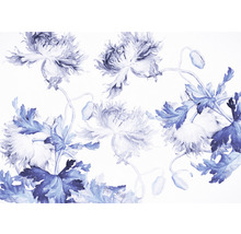 Dekoratives Blumenmuster mit Blüten und Blättern