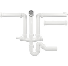Siphon tubulaire Blanco pour évier 1 1/2 x 50 mm blanc 225089-thumb-0