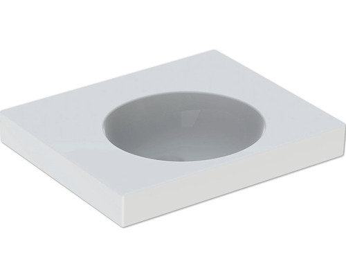 GEBERIT Waschtisch Preciosa II 60 x 50 cm weiß glänzend 123261000 Waschbecken aus Keramik mit quadratischer Form