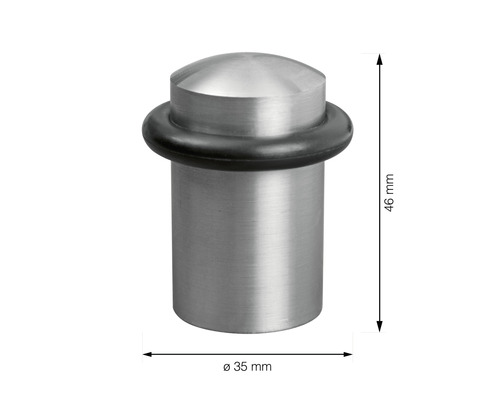 Tarrox Türstopper zum Schrauben rund edelstahl Ø 35x46 mm 1 Stück