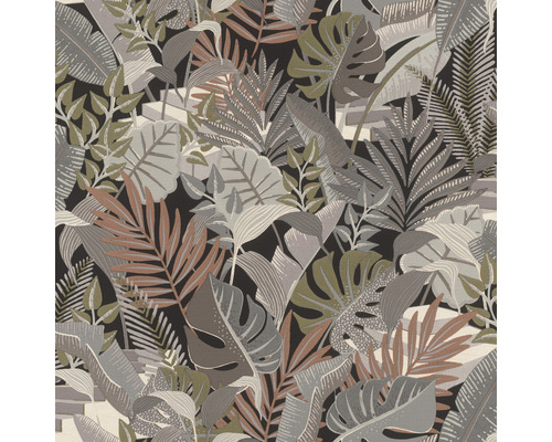 Papier peint intissé 687842 Tropical House Floral jungle gris