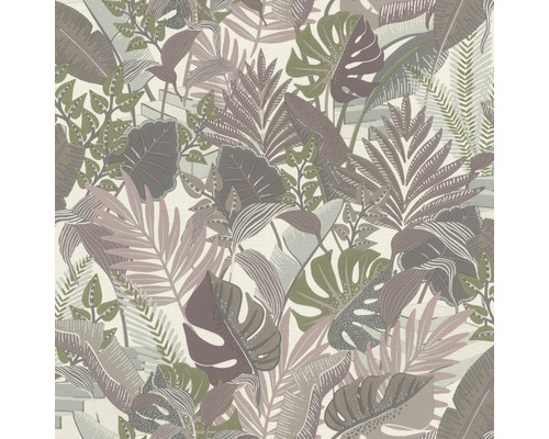 Papier peint intissé 687859 Tropical House Floral jungle gris