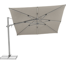 Parasol de jardin rectangulaire avec mât et pied