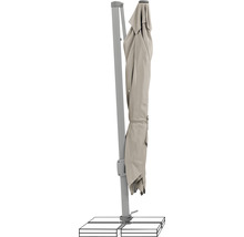 Parasol excentré fermé avec pied