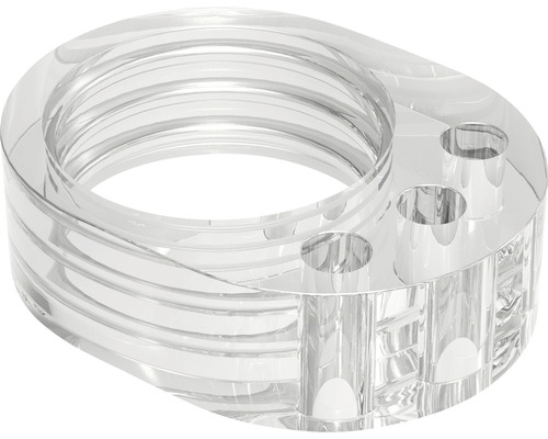 Porte-brosse à dents transparent avec trois trous