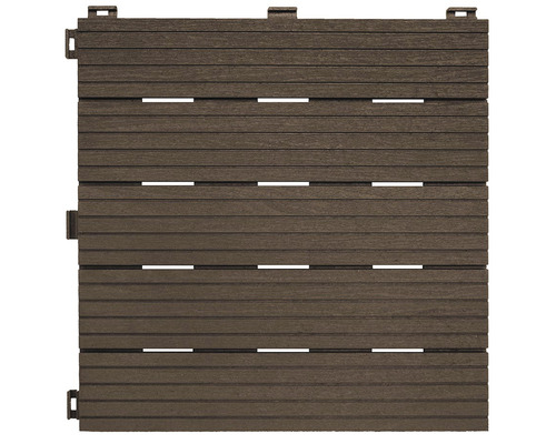 Dalle à clipser Easytile recyclée 30 x 30 x 1,5 cm 1 pack 6 pièces marron