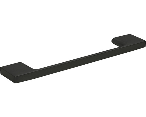 Poignée de meuble alu noir mat distance entre les trous 128 mm Lxlxh 162/7/27 mm Poignée de meuble en métal
