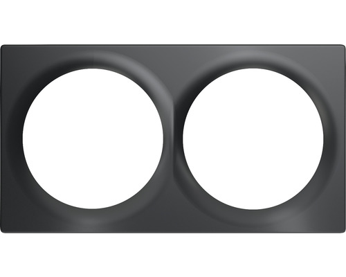 Plaque de finition double Fibaro noir pour appareils de la série Walli accessoire