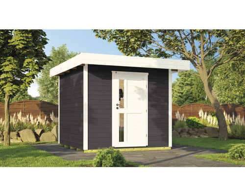 Abri de jardin weka DH 172 taille 2 avec plancher 275 x 375 cm anthracite Abri de jardin weka DH 172 taille 2 avec plancher 275 x 375 cm anthracite