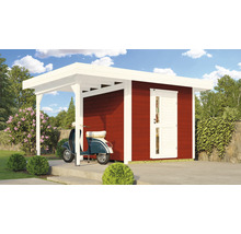 Gartenhaus weka DH 172 A Gr. 1 inkl. Fußboden 314 x 430 cm rot