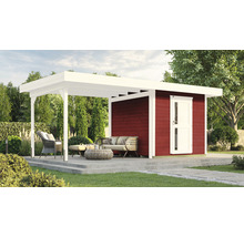 Gartenhaus weka DH 172 B Gr. 1 inkl. Fußboden 575 x 314 cm rot