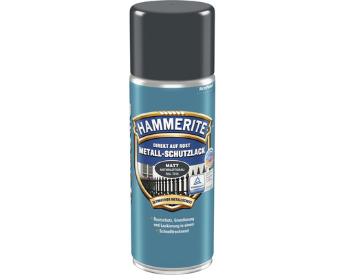 Laque de protection Hammerite métal spray mat anthracite 400 ml