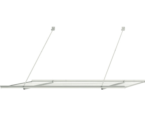 Vordach mit Zugstangen zur Montage an der Hauswand