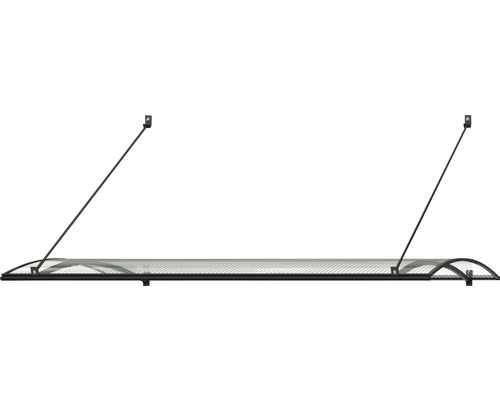 Vordach mit Stahlseilaufhängung