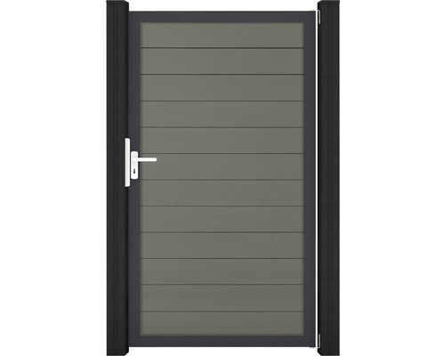 Portail à un vantail GroJa Flex DIN universal cadre anthracite 100 x 180 cm gris