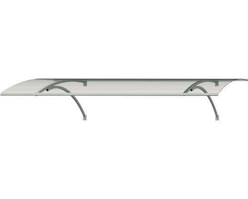 Türvordach mit transparentem Dach und Halterungen