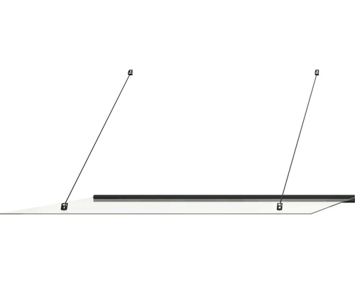 LED-Hängeleuchte mit schwarzem Rahmen und Aufhängung